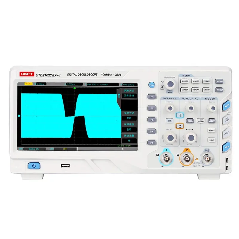 

HEDAO Utd2102cex-ii 8 Inch Digital Storage Oscilloscope 2 Channels 800x480 Wvga Phosphor Max 10Mpts waveform record