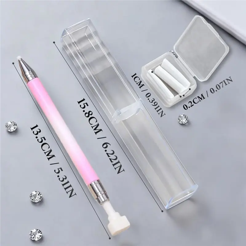 【TODAY-OnLY!】قلم شمع لفن الماس، حرفة أظافر جديدة قابلة لإعادة الملء 2025 مع قبضة مريحة، وردي متدرج