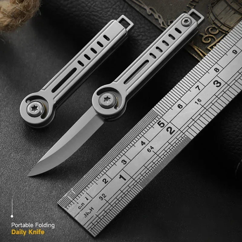 Mini Stainless Steel Folding Knife Pocket Knife Outdoor EDC Travel Multi-purpose Hunting and Fishing Survival Handheld Tool