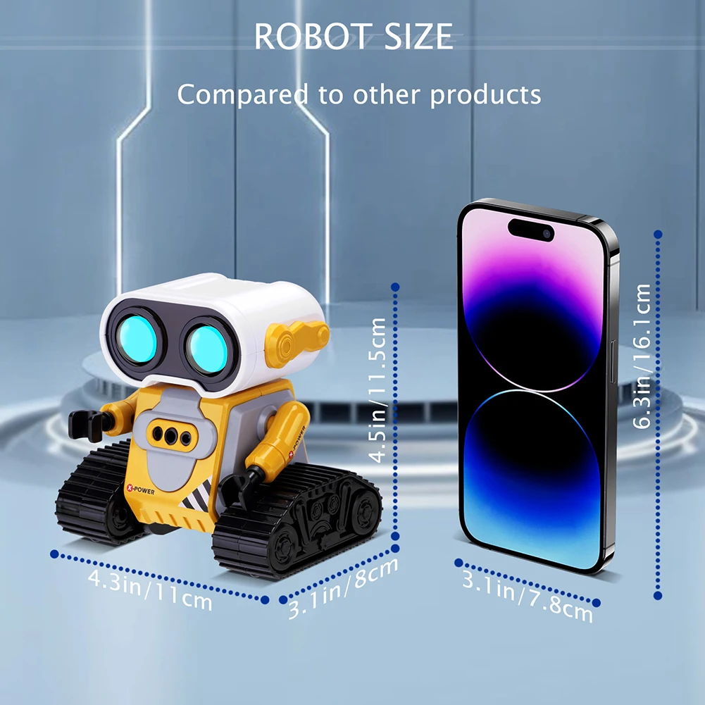 Mini Remote Control Robot 360 Degree Rotating USB Charging Tech Toy For Boys Girls