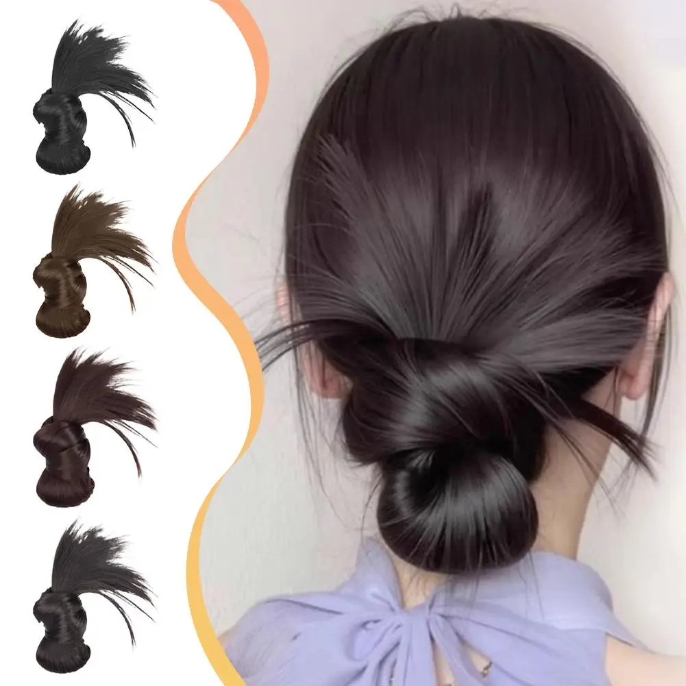 

Накладной пучок для волос с заколкой, имитирующий натуральный объемный шиньон, для женщин, для легкой укладки, аксессуар для волос