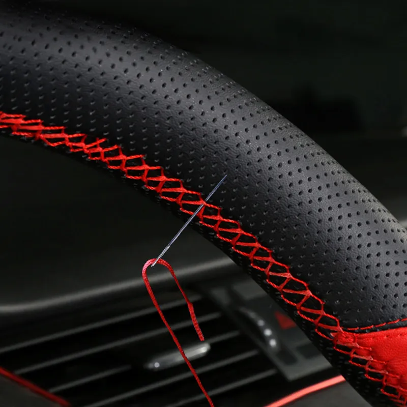 

Перфорированная кожаная оплетка на руль для Toyota Prius 30 XW30 2009-2015 Prius C US 2012-2017, накладка на руль автомобиля