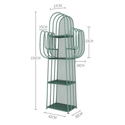 Nordic wrought iron decorative baffle shelf living room bedroom wall corner storage rack floor Internet celebrity
