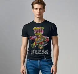 PLEIN ALI Homme Diamond Summer Slim Fit T-Shirts High Quality Outfits Men Short Sleeve Streetwear Men