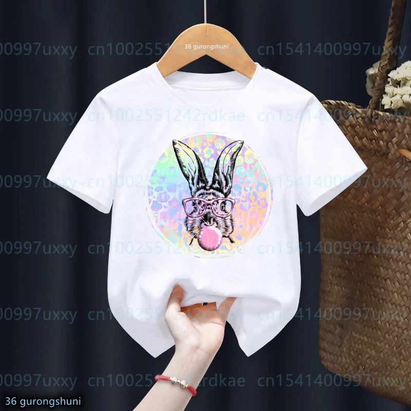 

Vintage Checked Bunny Easter, Easter Tshirts For Boys/Girls Cute Children'S Clothes Fashion kids Tshirts Girls Clothes