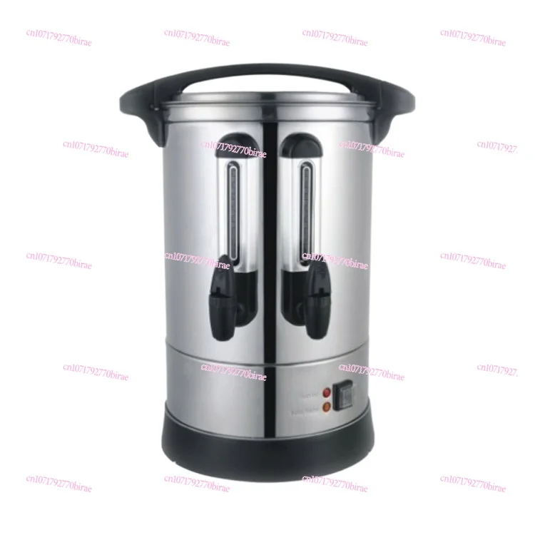 Multifunction Water Boiler 30L Double Faucets Barrels Milk Tea Wine Warmer with 2 Tanks Stainless Steel Hot Water Urn Electric