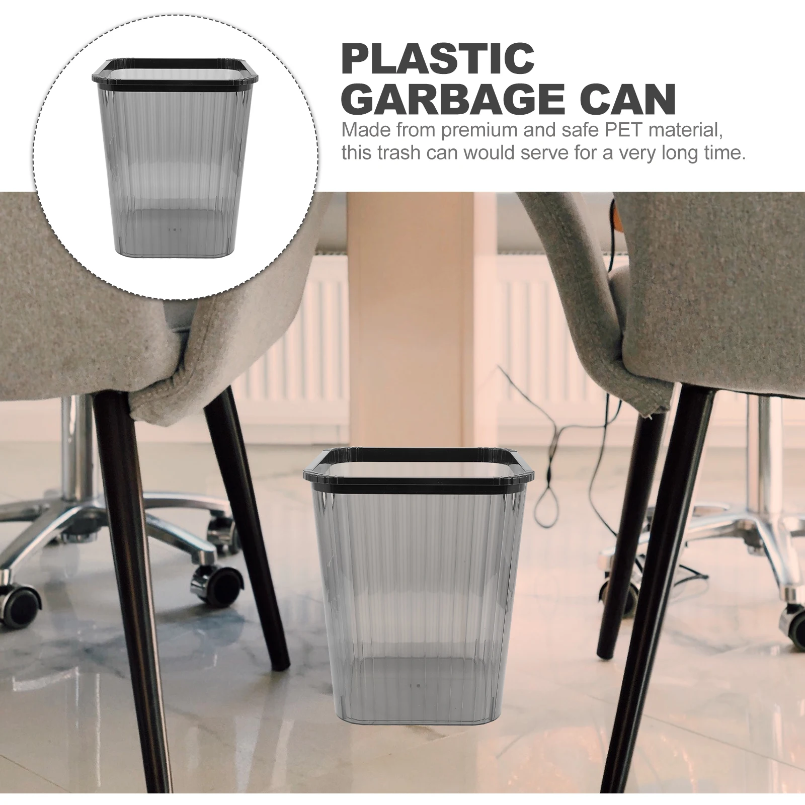

Garbage Can Transparent Sanitary Barrel Trash Buckets Household Medium Sized for Bedroom Office Cans