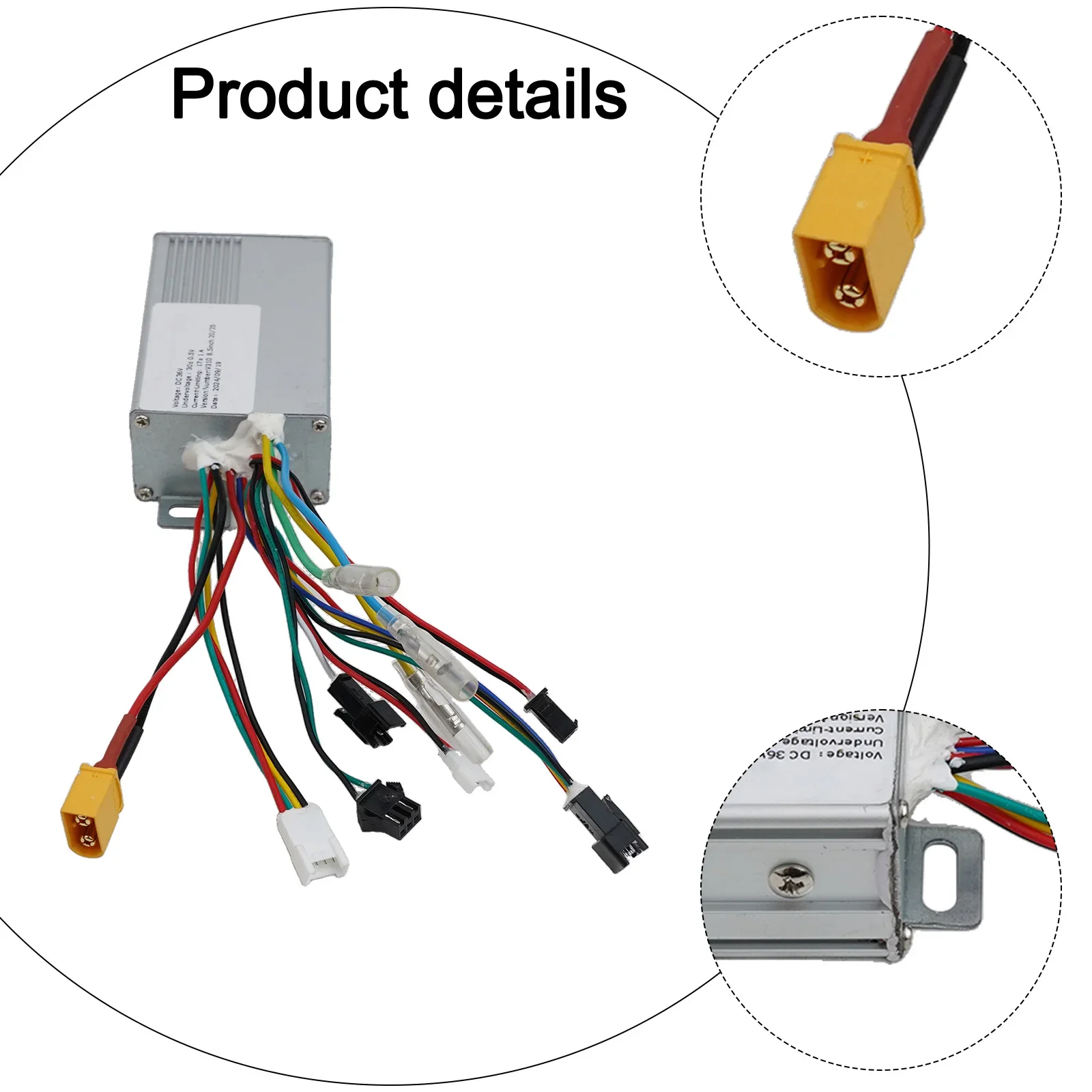 

Aluminum Alloy Controller Weight About 300g 36V 350W Motor Controller Wear-resistant Easy Replacement Long-term Use
