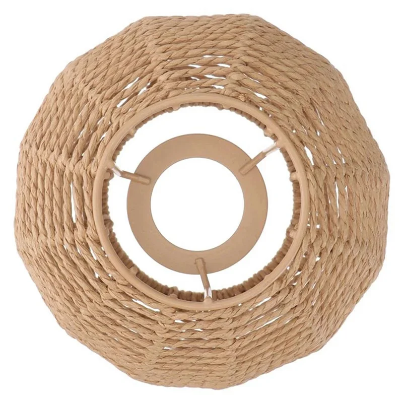 

ABGR-4X Home Lighting Rattan Lamp Cover Handmade Woven Chandelier Retro Lampshade Homestay Lampshade Decorative Chandelier