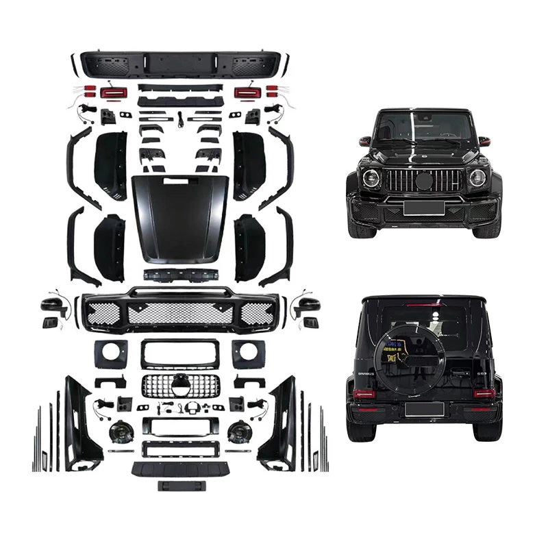 Restomod Body Kits2003-2018 Car Modification W463 Upgrade 2022 G800 Body Kit Br New Front Bumper Headlights Rear Bumper For W46