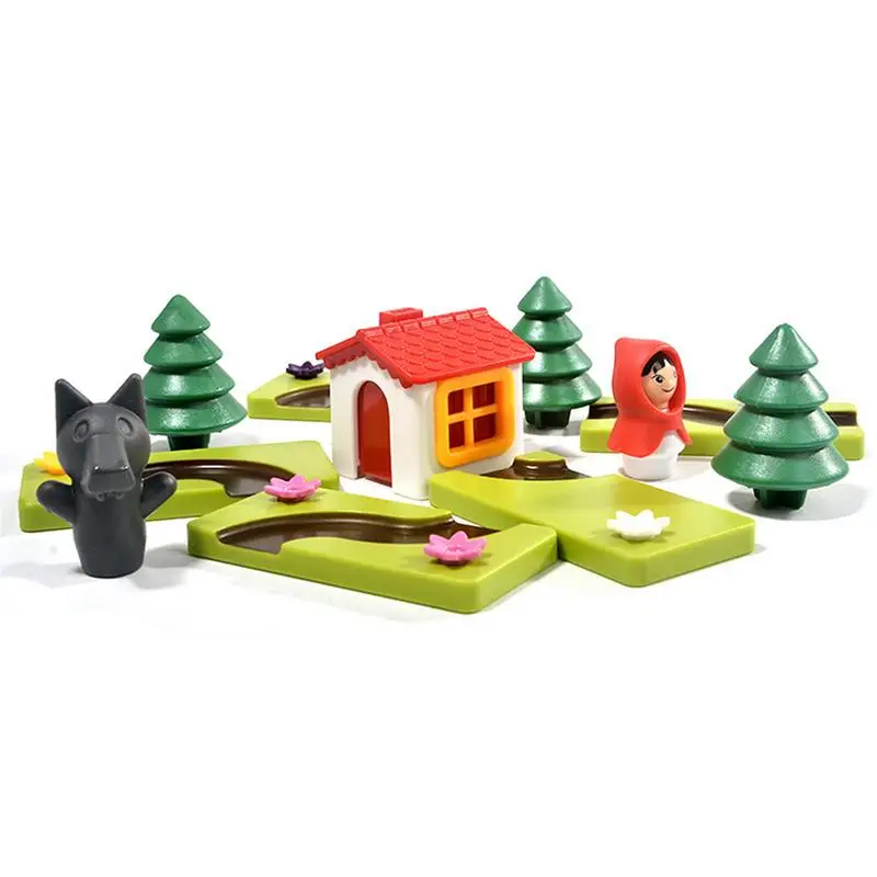 

Challenges Little Red Riding Hood Puzzle Toy For Children Board Game Intelligence Puzzle Toy English Mannual Kids Jigsaw Gift