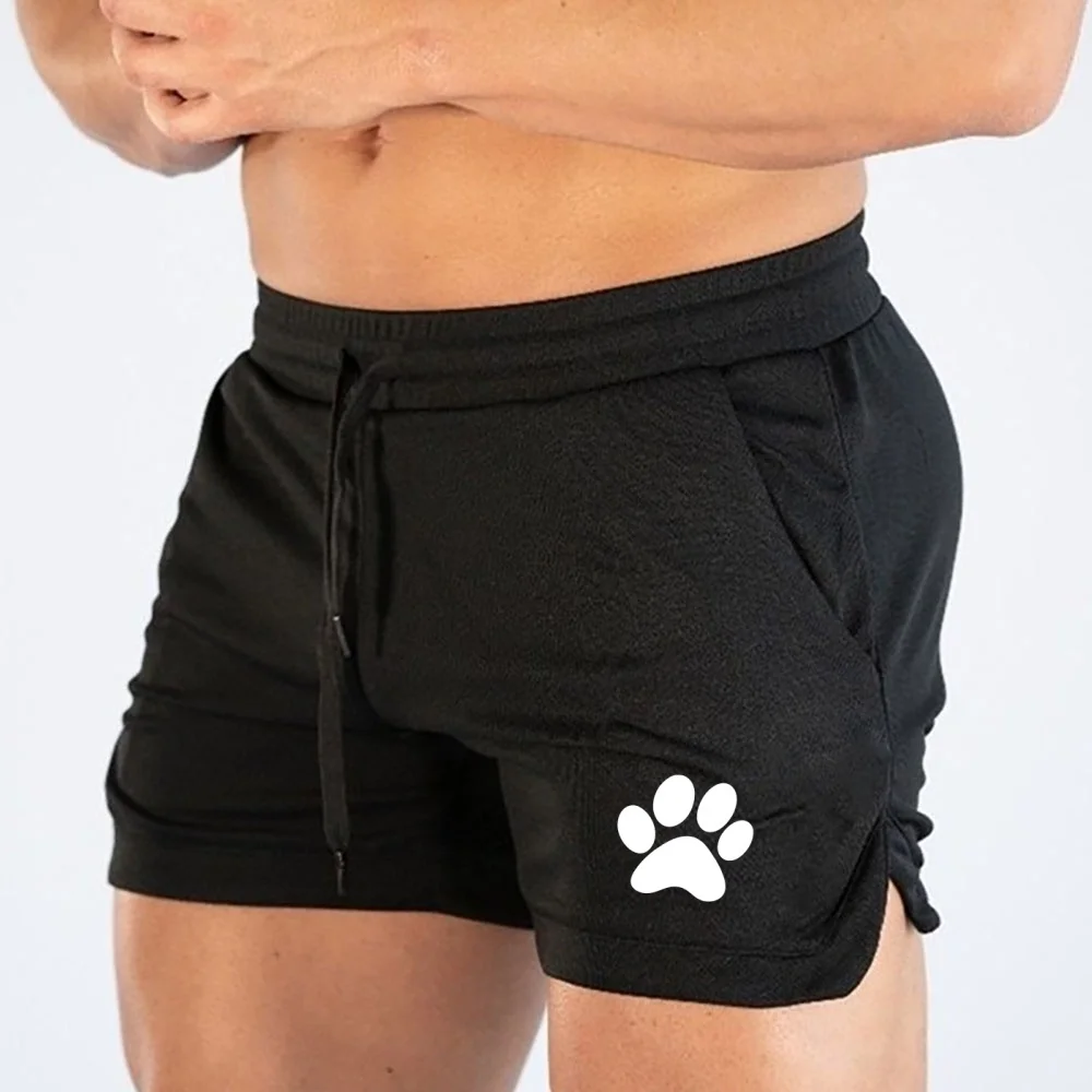 Men's Fashion Bear Paw Print Casual Shorts Fitness Shorts Summer Outdoor Jogging Shorts Men's Home Pants Popular Fitness Shorts