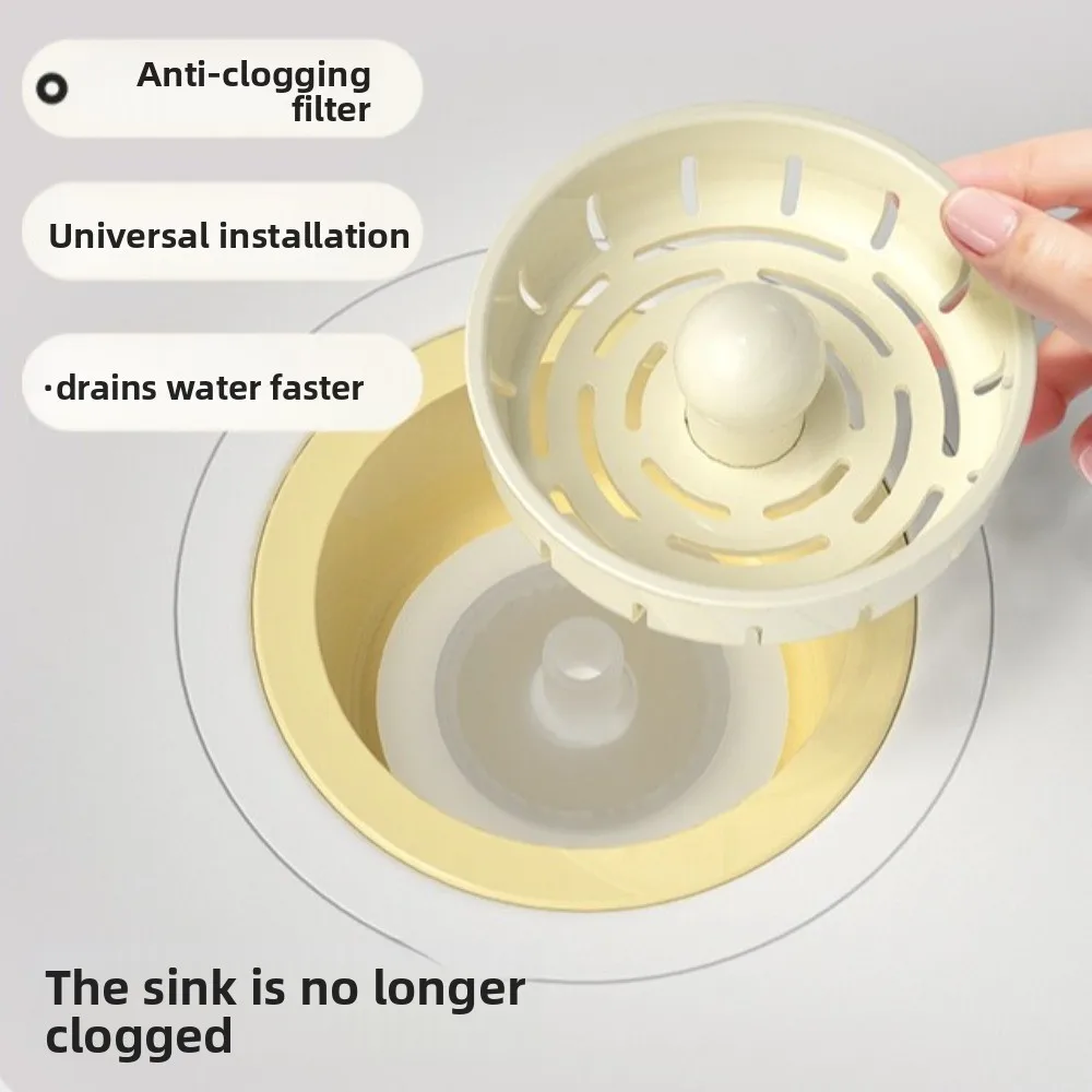 

Multifunctional Kitchen Drain Plug Sink Dish Drainer Bouncy Core Garbage Filter Sink Kitchen Drainage Waste Kit