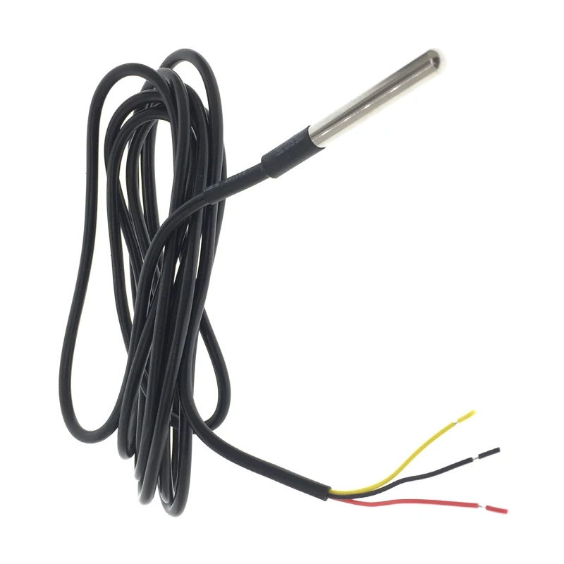 DS18B20 Stainless Steel Package 1/2/3meters Waterproof 18b20 Cable Temperature Sensor  Probe