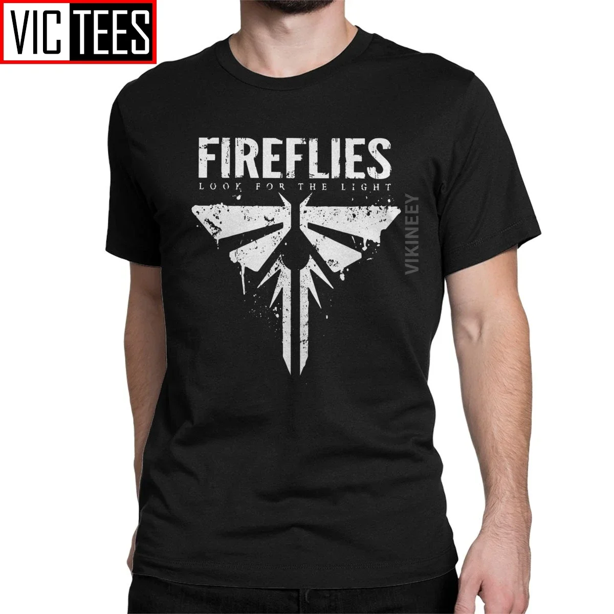 Men's Fireflies Last Of Us T Shirt Ellie Joel Tlou Video Game 100 Percent Cotton Clothes Humorous O Neck T-Shirt