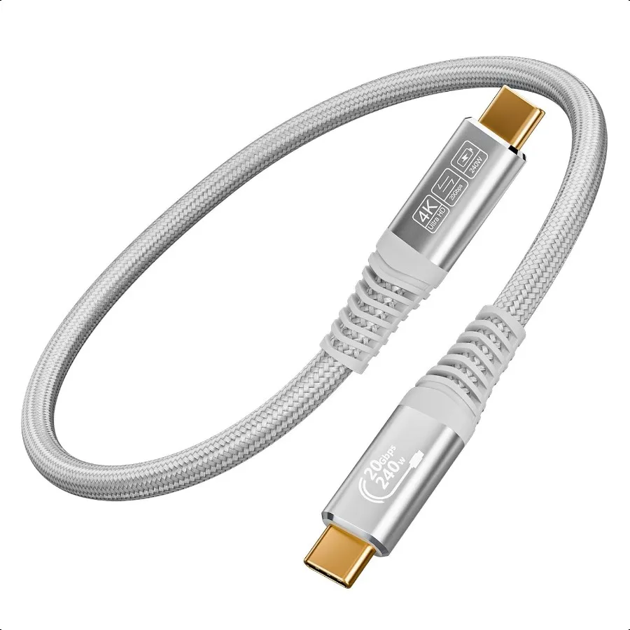 

usbc to usbc Monitor CableUSB 3.2 USB c Data Transfer Cable 20Gbps 4K@144Hz Video Cable 240W Charging for iPhone 16 S25 Tablet