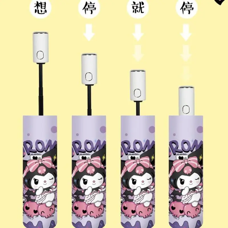 サンリオ マイメロディ 新しい可愛い日傘 超軽量携帯漫画防水防風手動折りたたみ晴雨兼用傘