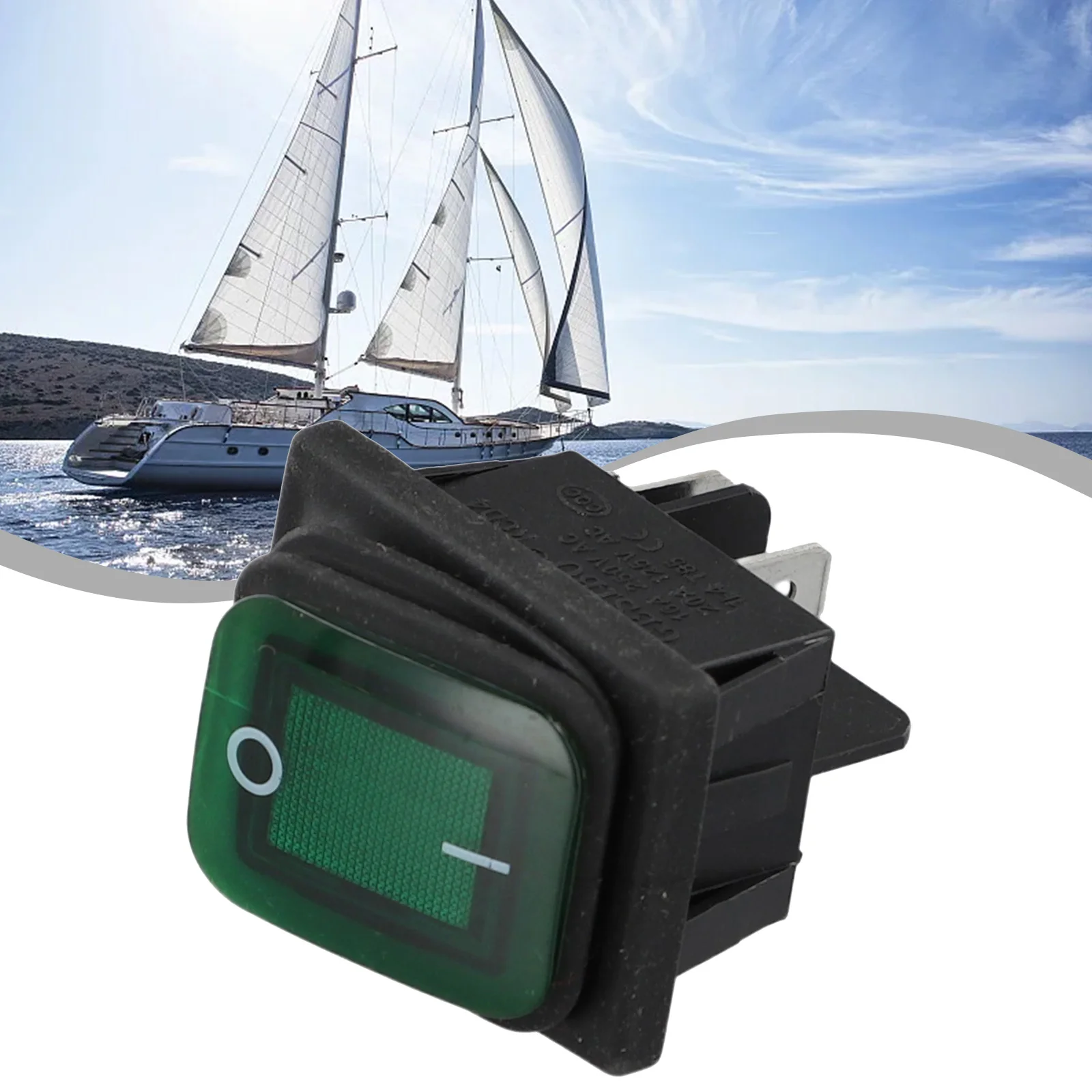 Power Switch Switch Rocker Switch Green With Light 12V/24V/220V Fits For Many Car Motorcycle Boat Some Machine