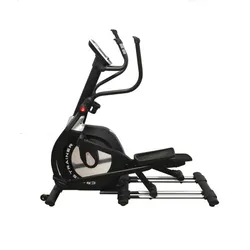 Factory-direct sales of professional fitness equipment, including an elliptical machine with an electronic display