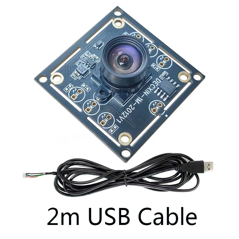 New OV9732 Camera Module Board 1280x720 1MP 100 Degree USB Driver Adjustable Manual-focus Lens Monitoring Module with 2m Cable