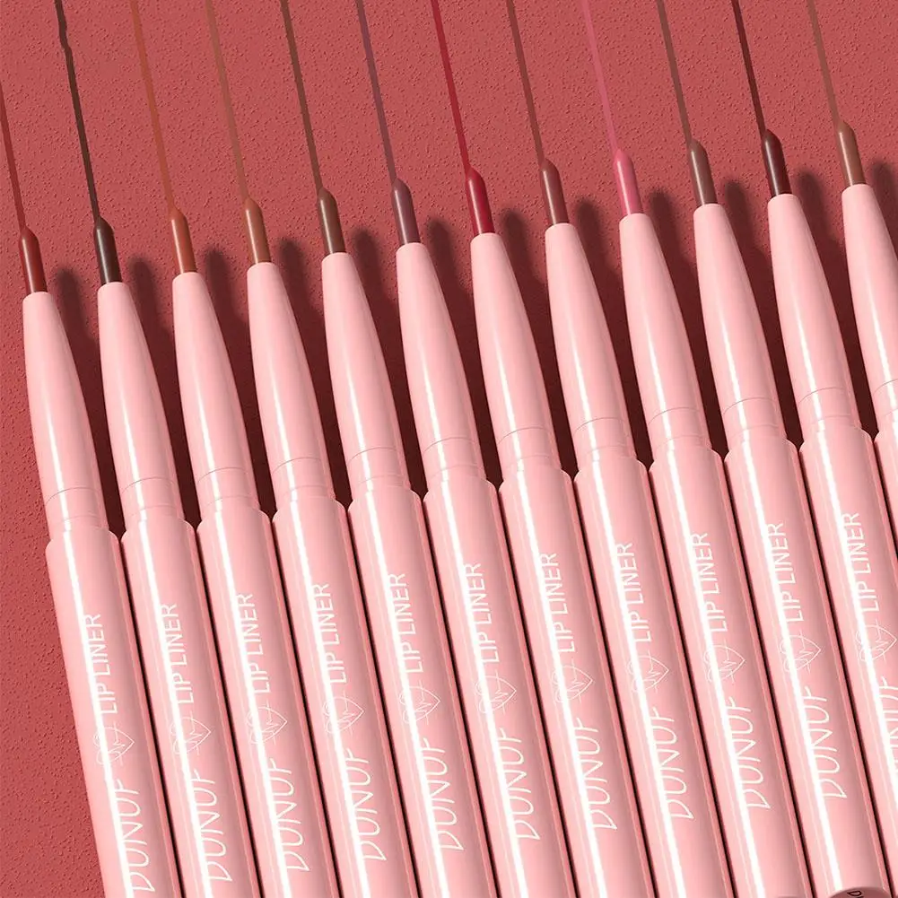 Crayon à lèvres velours mat, 12 couleurs, Application facile, longue durée, confortable, brumeux, pour un maquillage lisse des lèvres