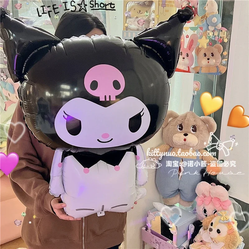 Sanrio Balloon Kawaii Anime Kuromi My Melody Cinnamoroll Birthday Party Decoration Jumbo Balloons Girl Heart Cute Photo Prop