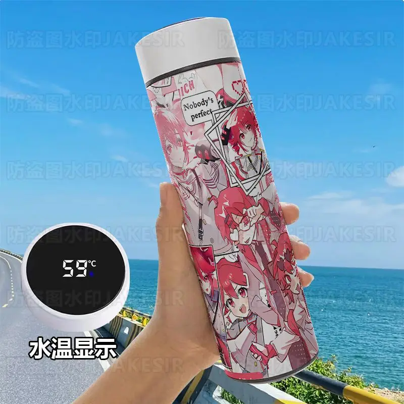أنيمي كاسان تيتو كوسبلاي 500 مللي عرض درجة الحرارة كوب قارورة عازلة من الفولاذ المقاوم للصدأ كوب قهوة هدية عيد ميلاد