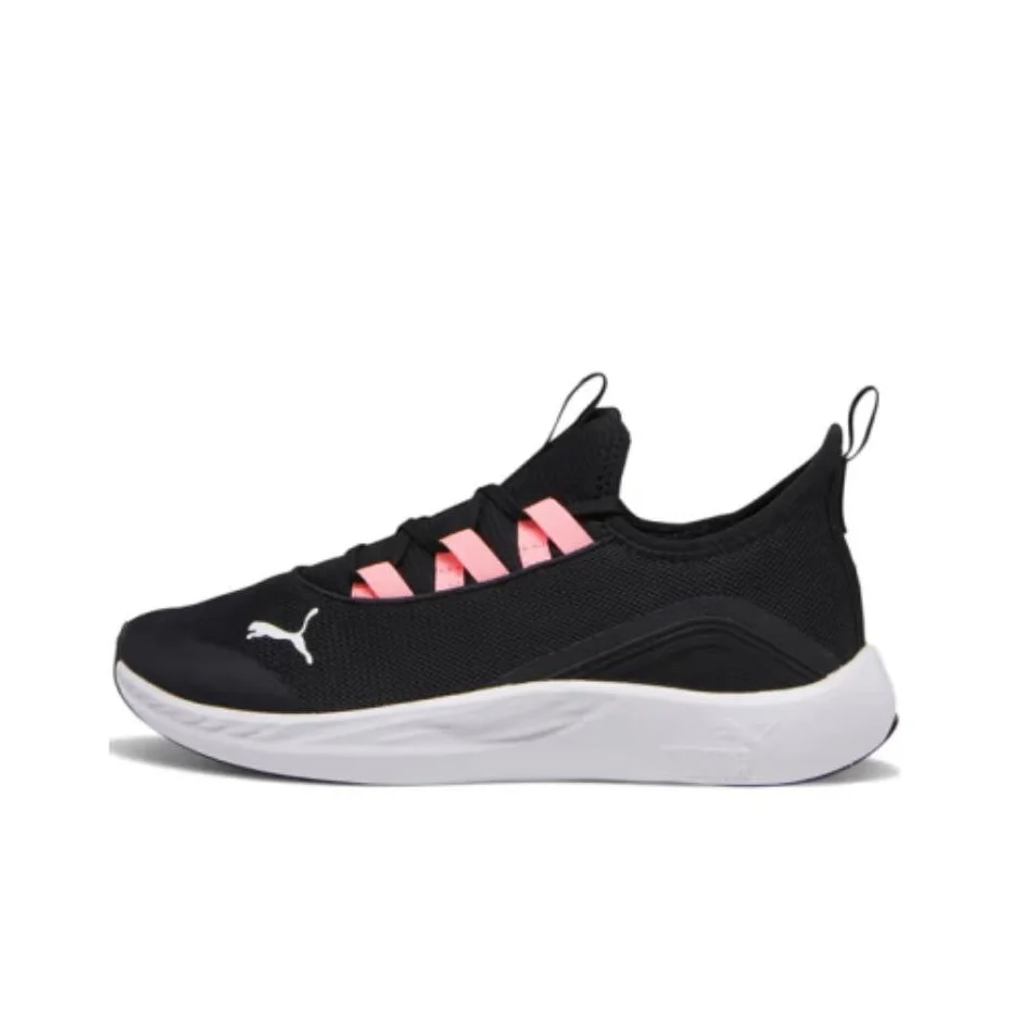 

PUMA Slip Resistant, Abrasion Resistant, Breathable Low top Casual Running Shoes Women's Black Pink White 377874-06