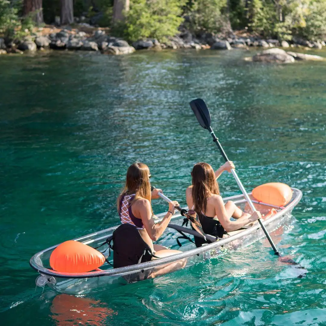Crystal Kayak Fishing Boat Transparent Canoe with clear Bottom for Wholesale