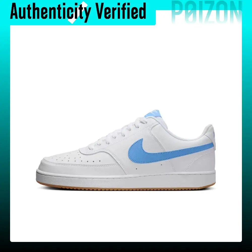 Nike Court Vision Low top Skateboard Shoes Men's White Blue HJ9105-100