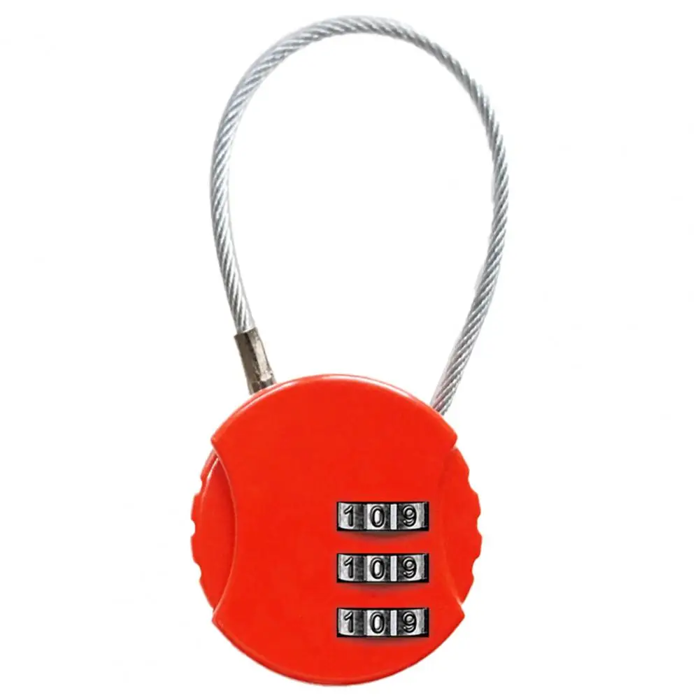 

3 Digit Password Lock Keyed Anti-theft Mini Travel Suitcase Padlock Backpack Cabinet Drawer Window Coded Lock