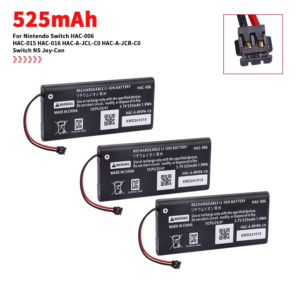 الأصلي HAC-006 HAC006 بطارية 525mAh لنينتندو سويتش HAC 006 HAC-015 HAC-016 HAC-A-JCL-C0 HAC-A-JCR-C0 التبديل NS Joy-Con