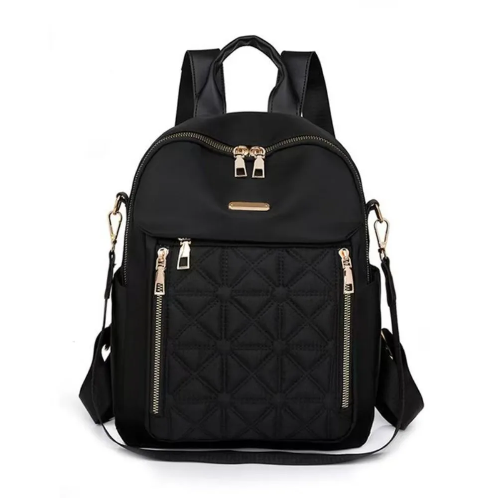 Oxford Cloth Simple Luxury Backpack Small Pack Solid Color Solid Color Shoulder Bag Handbag Korean Style Retro Backpack Lady