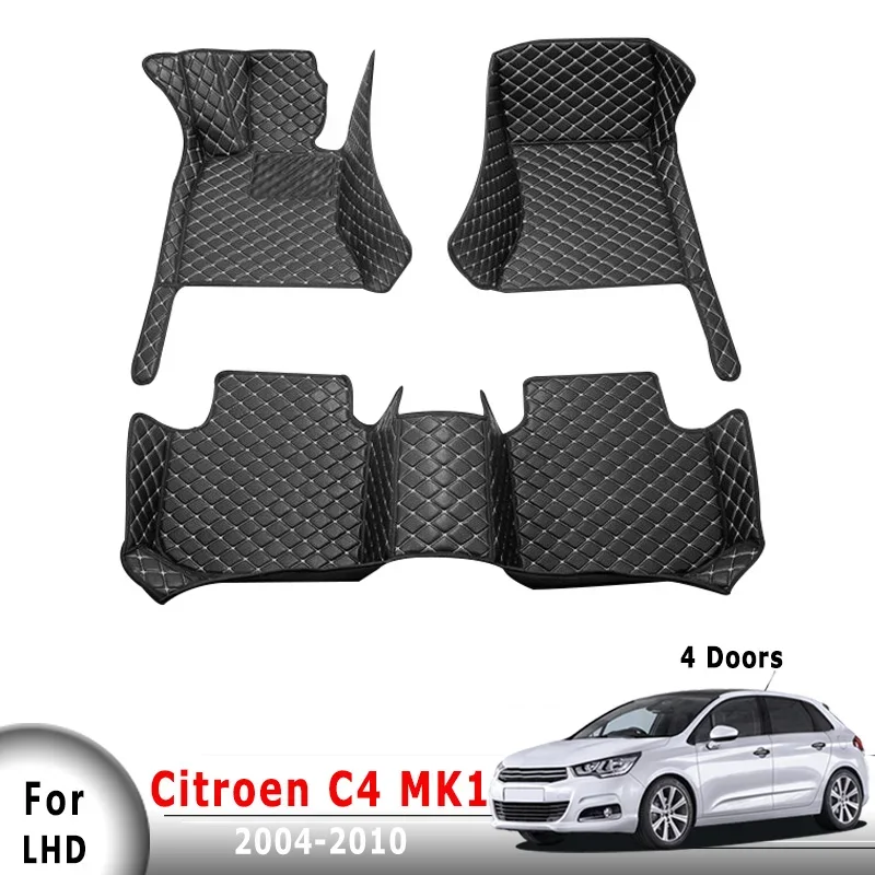 

Waterproof Carpet Auto Interior Accessorie Car Floor Mats For Citroen C4 MK1 (4 doors) 2004 2005 2006 2007 2008 2009 2010 Covers