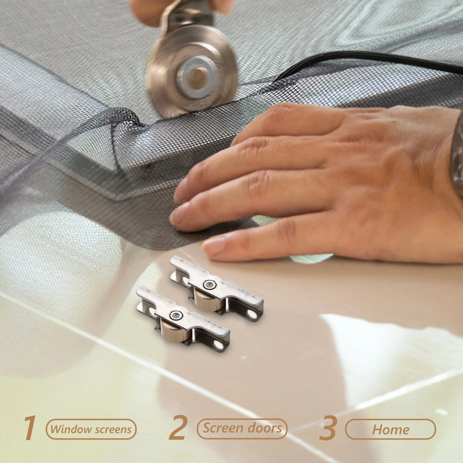 

1Set Stainless Steel Sliding Screen Door Rollers Heavy Duty Replacement Wheels Smooth Operation Patio Screen Door Wheels