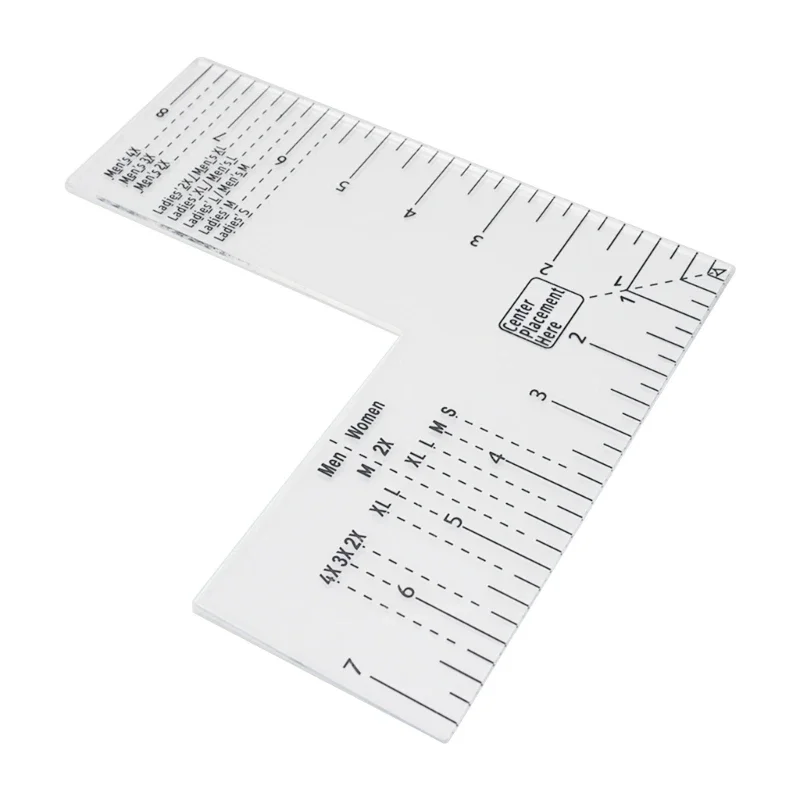 Tshirt Ruler Guide for Embroidery Heat Press Printing T Shirt Ruler Left Chest Placement Tool(Adult Size Unisex)