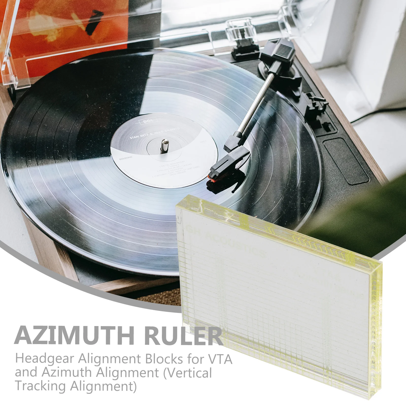 

Acrylic Turntable Alignment Protractor For Vinyl Record Player Azimuth Ruler Calibration Tool Distance Gauge Music Instrument