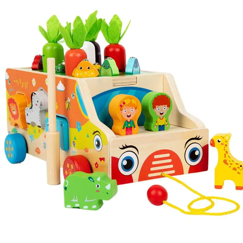 

Fine Motor Toys Shape Sorting Carrot Harvest Game Educational Developmental Toy For Kids 1-3 Preschool Classroom Homeschool