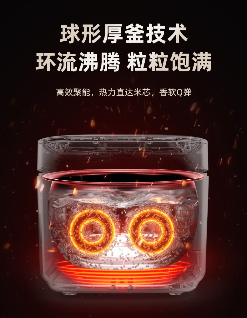 وعاء طبخ الأرز AUX بقوة 220 فولت تتسع لـ 3 4 أشخاص ذكي متعدد الوظائف وغير لاصق وعاء داخلي سميك