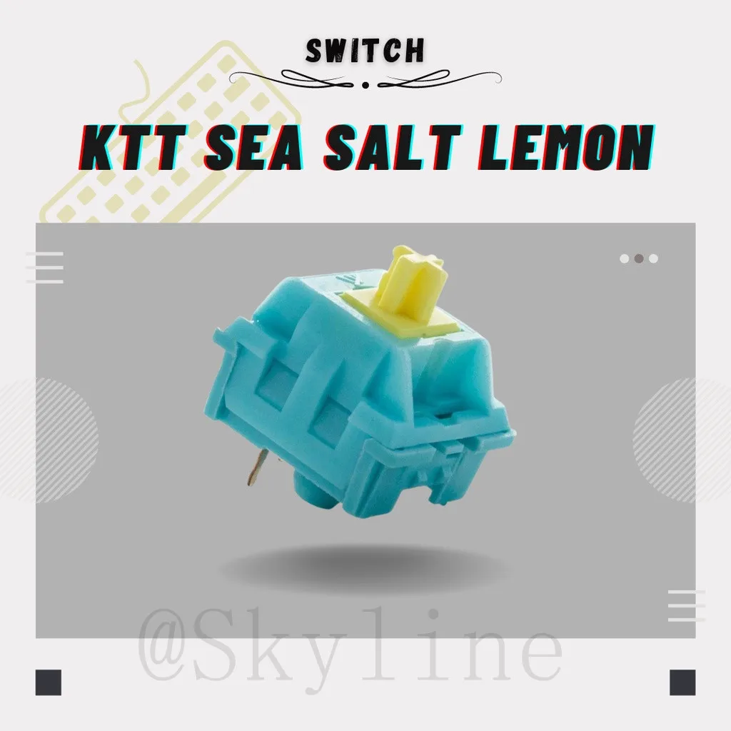 KTT Switch Sea Salt Lemon Switches Mechanical Keyboard 3pin Linear SMD MX Switchs Blue Light Tactile Custom Cherry for GK61