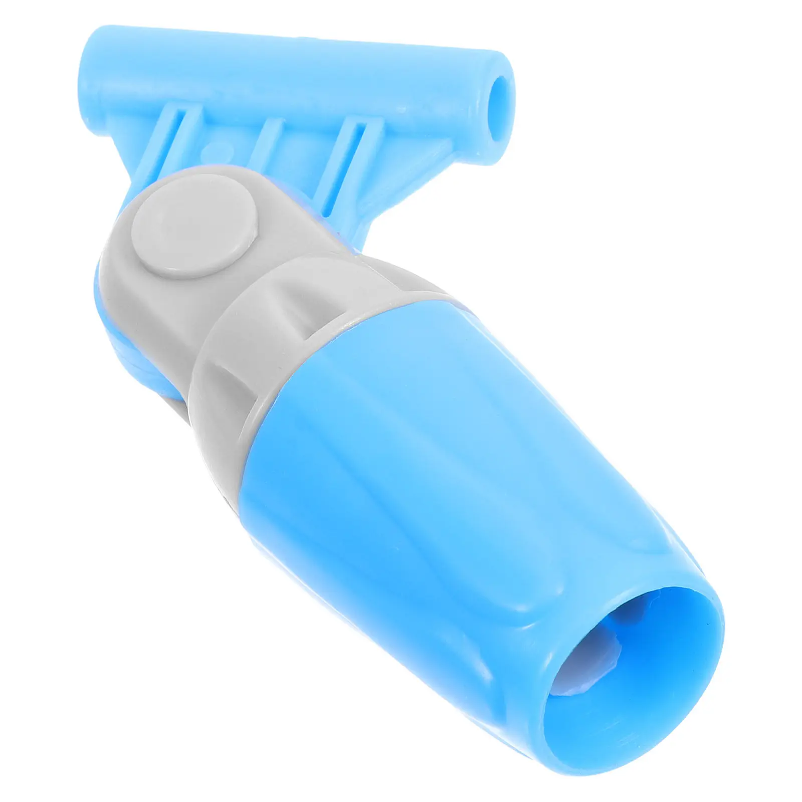 Mop Epuesto De Trapeador Redondo Giratorio con Cabezal Plano y Barra de Extensión, Azul Cielo, Ajustable, para Enganche de Remolque