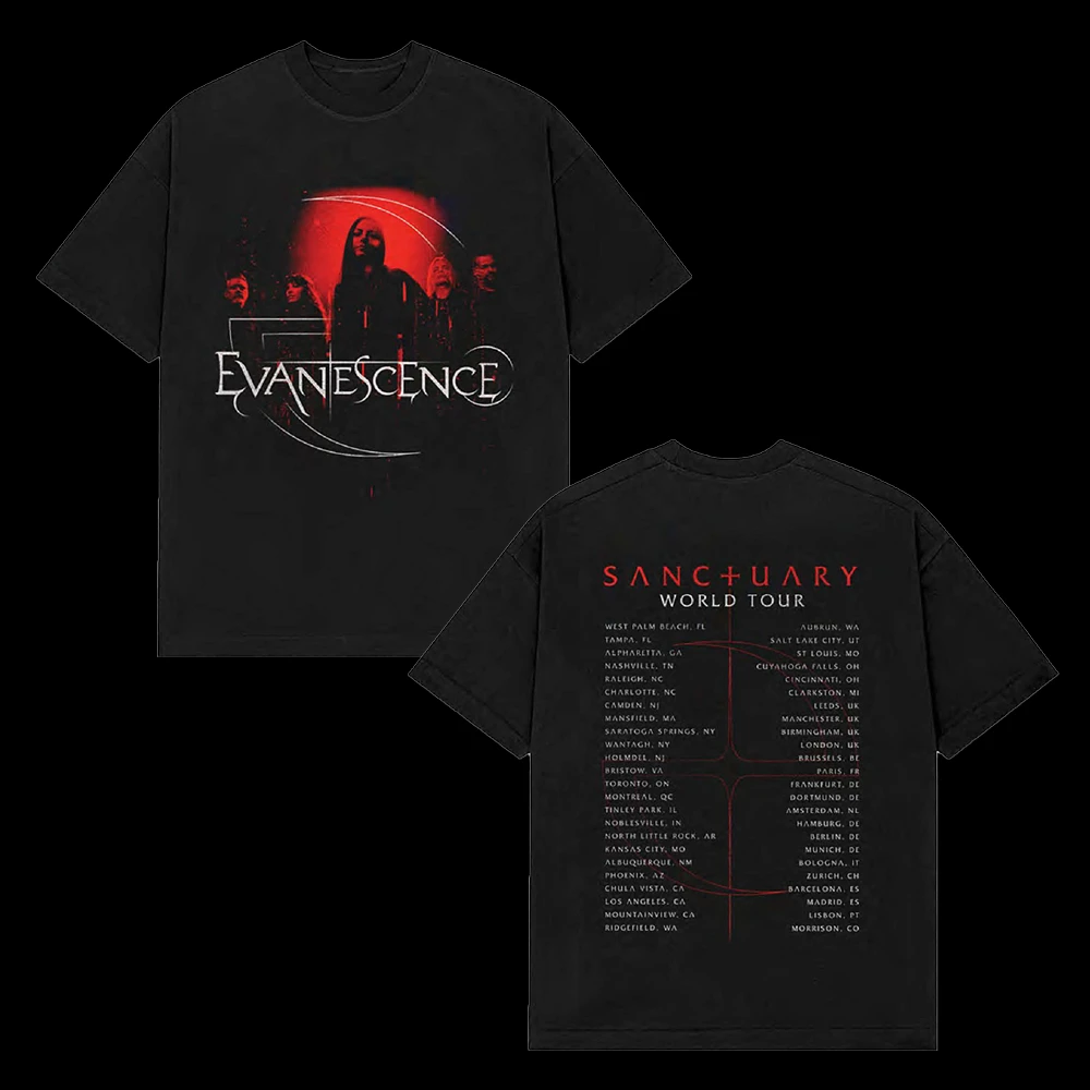 Group Photo Logo Itin Evanescence Band T-Shirt Cotton Graphic Tee Men Women Summer Streetwear