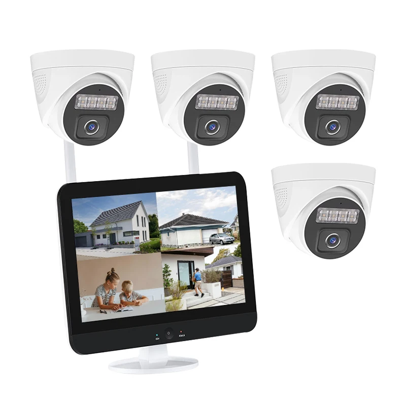 4CH 3mp كاميرا واي فاي لاسلكية نظام الأمن كاميرا CCTV طقم مراقبة الفيديو NVR اتجاهين الصوت طقم NVR #2