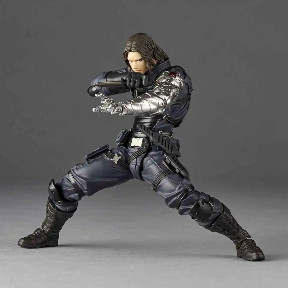 2024 New Kaiyodo Winter Soldier Figure Revoltech Amazing Yamaguchi Bucky Barnes Captain America Action Figures Model Gifts Toys