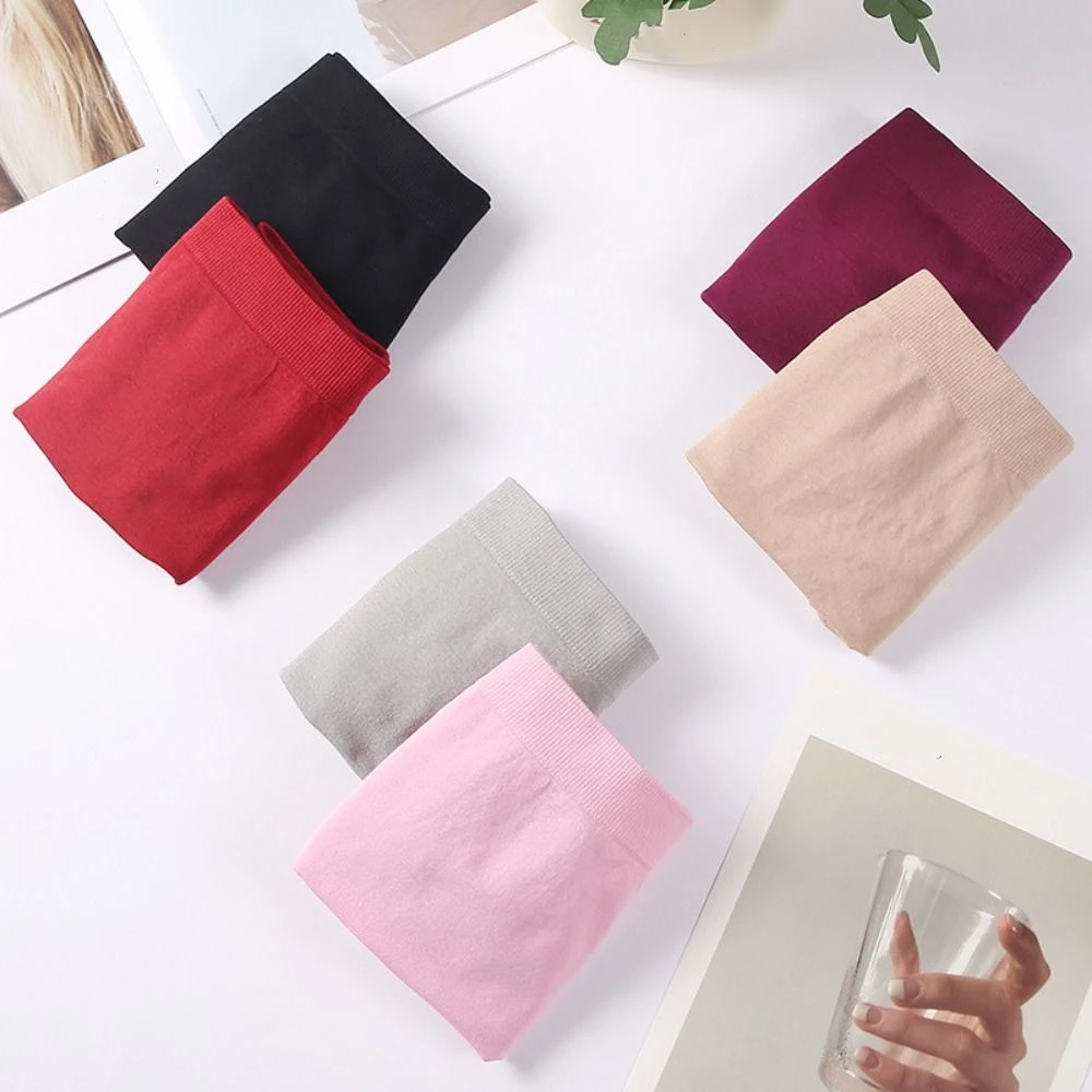 Cuecas boxer femininas elásticas sem costura, roupa íntima macia, calcinha vazada, lingerie, cintura média, cuecas femininas