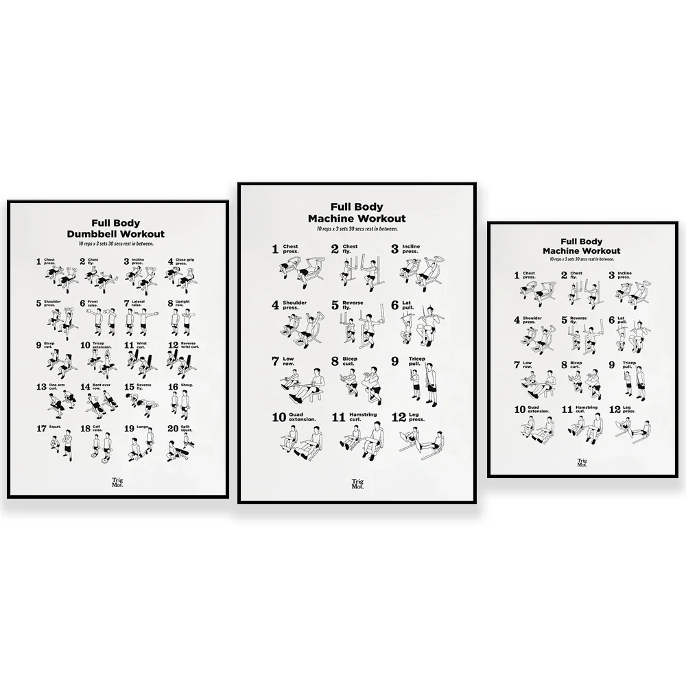 (2D Canvas Painting)  Dumbbell Workout Poster,Gym Poster, Gym wall art, Home Gym Decor, Strength Machine, Workout Machine