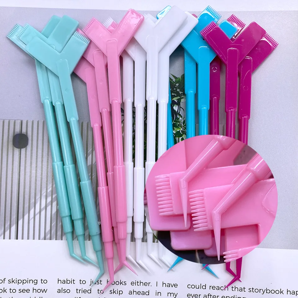 10/20/30 piezas de peine reutilizable para permanente de pestañas forma Y, herramienta para extensiones, levantador de pestañas, aplicador