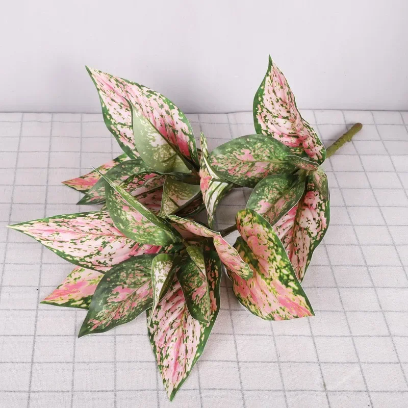 

Имитация красочных больших зеленых листьев плюща, ветка, пластиковые растения, декор для спальни, искусственные листья растений, украшение для обеденного стола