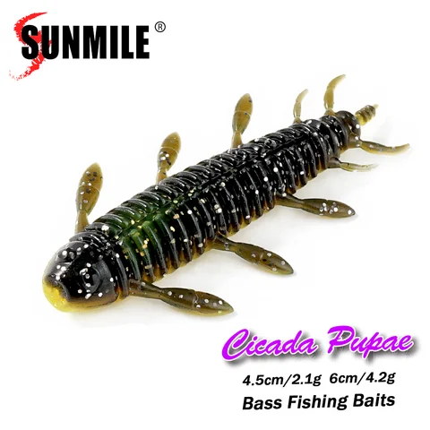 SUNMILE Stick Bait 4.5/5.5cmCasting Heavy Weighted Soft Plastic Lures Worm Artificial Bait Silicone Shad Lure For Bass Fishing