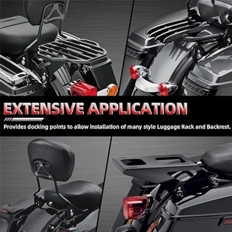 

Motorcycle 4 Point Docking Hardware Kit Connection Plate Parts Accessories For Touring Road King Glide 2014-2023-A14Z